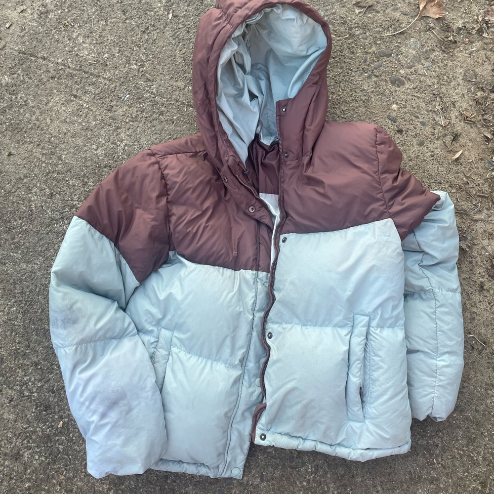 Prana Puffer Hellebore Jacket (Down) Mint Colorblock (Small)